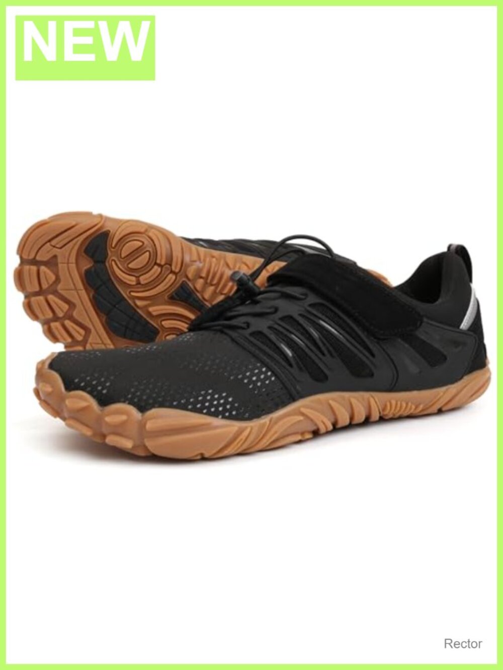 Minimalist Trail Runner Athletic Shoe Wide Toe Box Rubber Sole